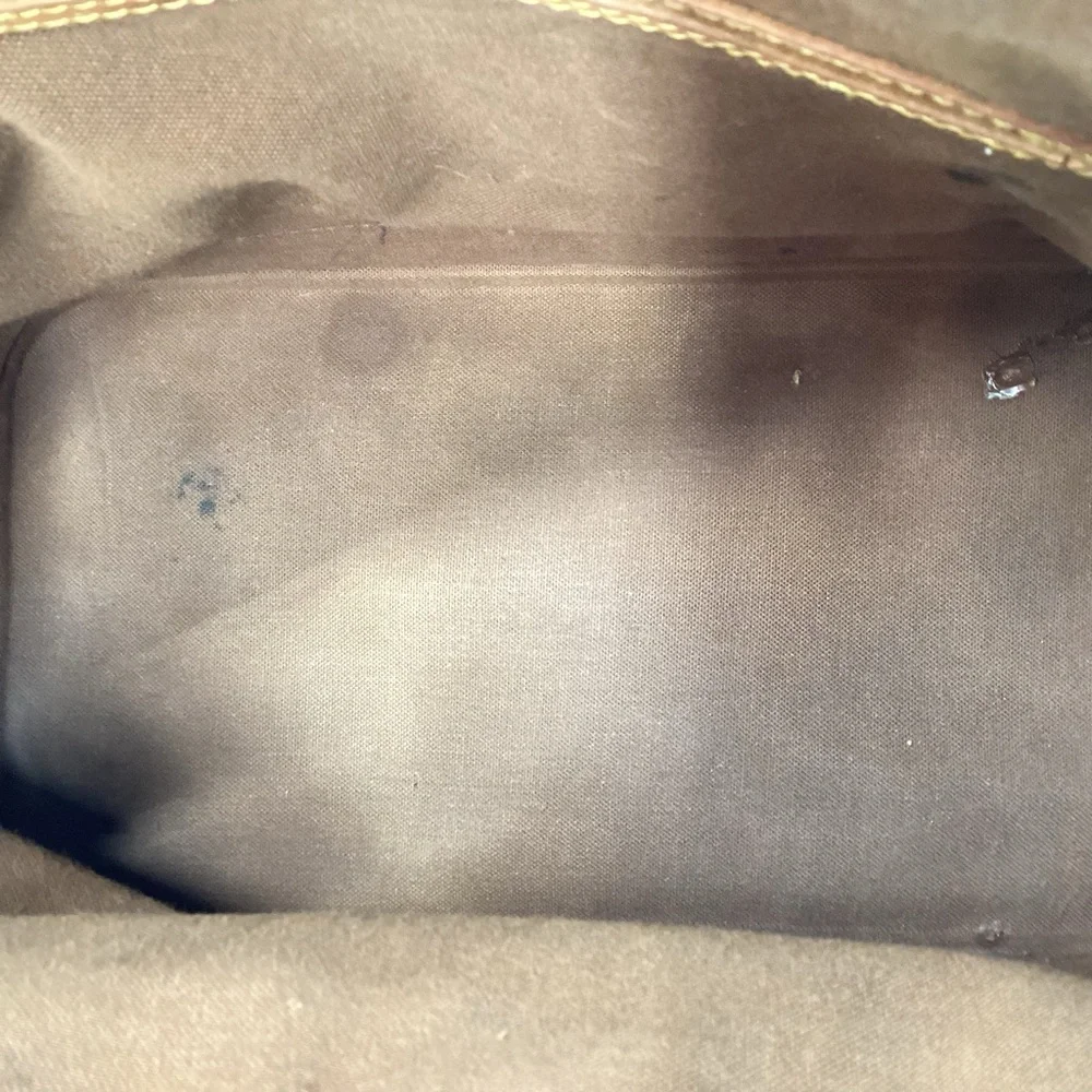 Louis Vuitton Monogram Alma Handbag Brown Coated Canvas Leather